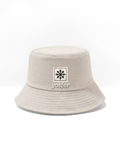 Yosfer Light Beige Snowflake Embroidery Bucket Hat