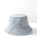 Yosfer Washed Denim Blue All-Over Butterfly Bucket Hat