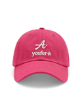 Yosfer Vibrant Pink A Logo Adjustable Baseball Cap