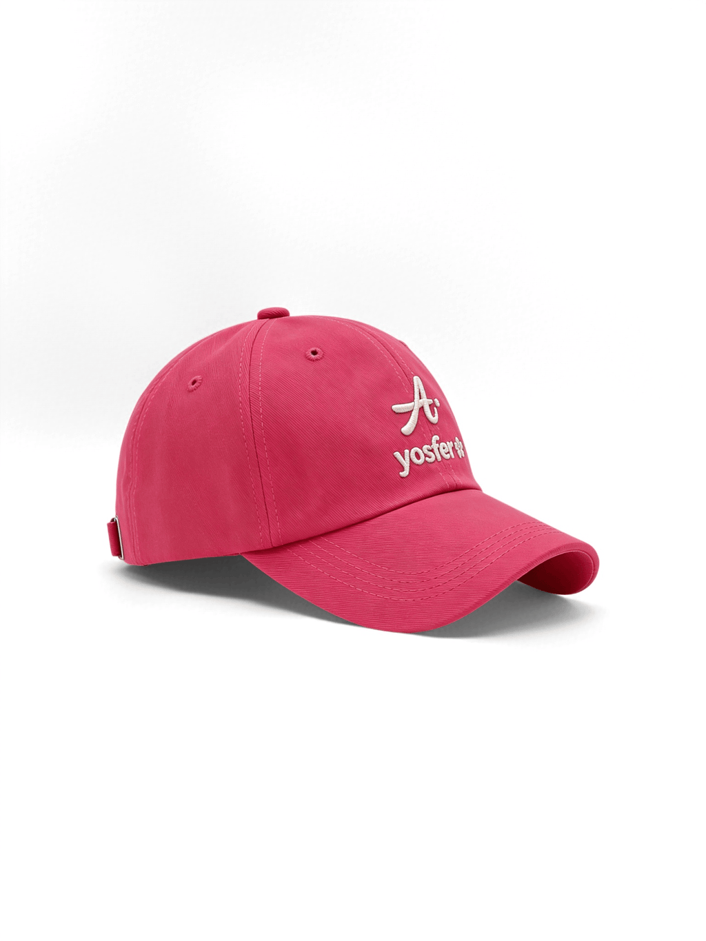 Yosfer Vibrant Pink A Logo Adjustable Baseball Cap