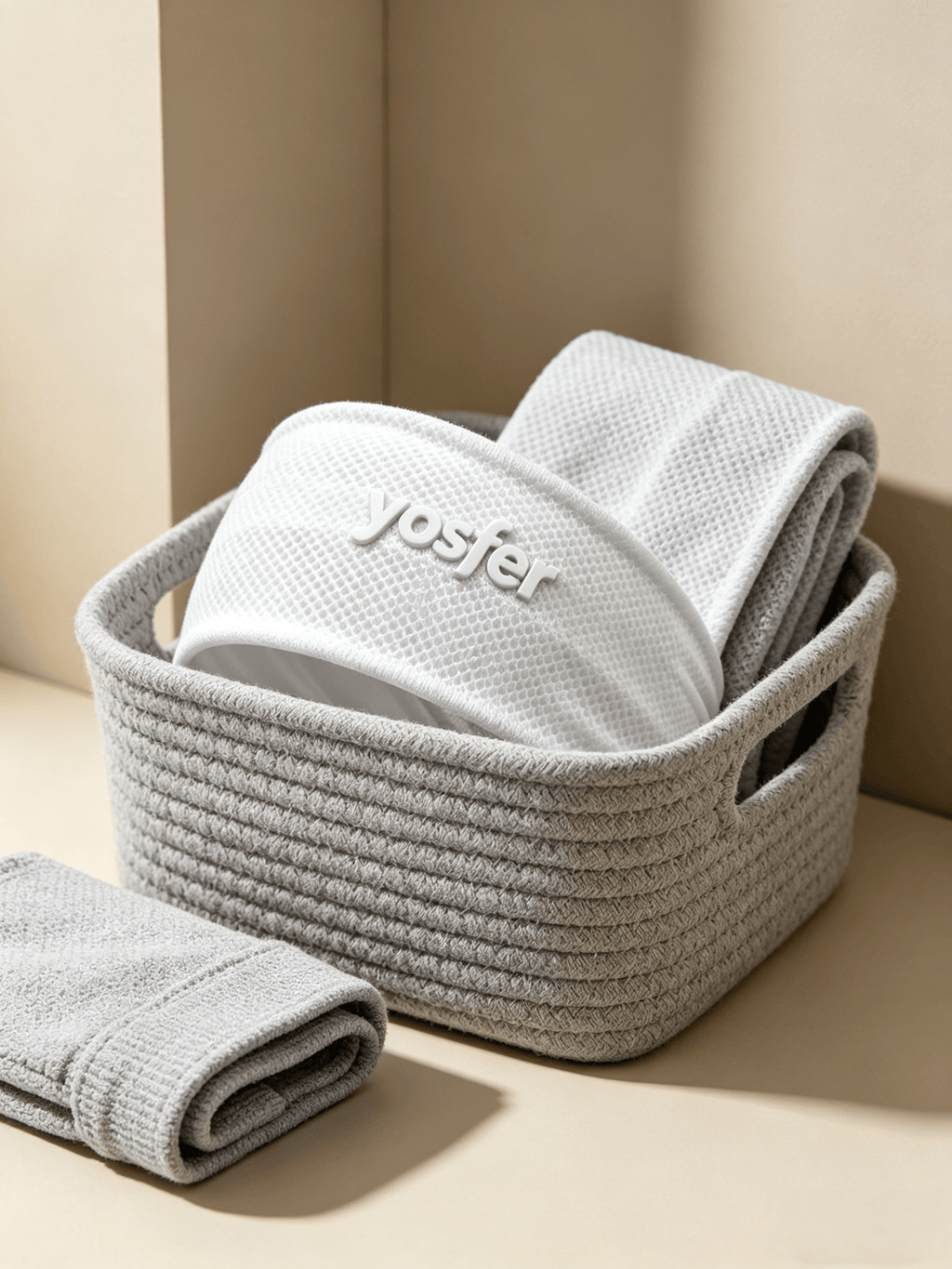 Yosfer White Mesh Fabric Elastic Workout Headband
