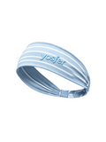 Yosfer Light Blue & White Stripe Soft Elastic Sports Headband