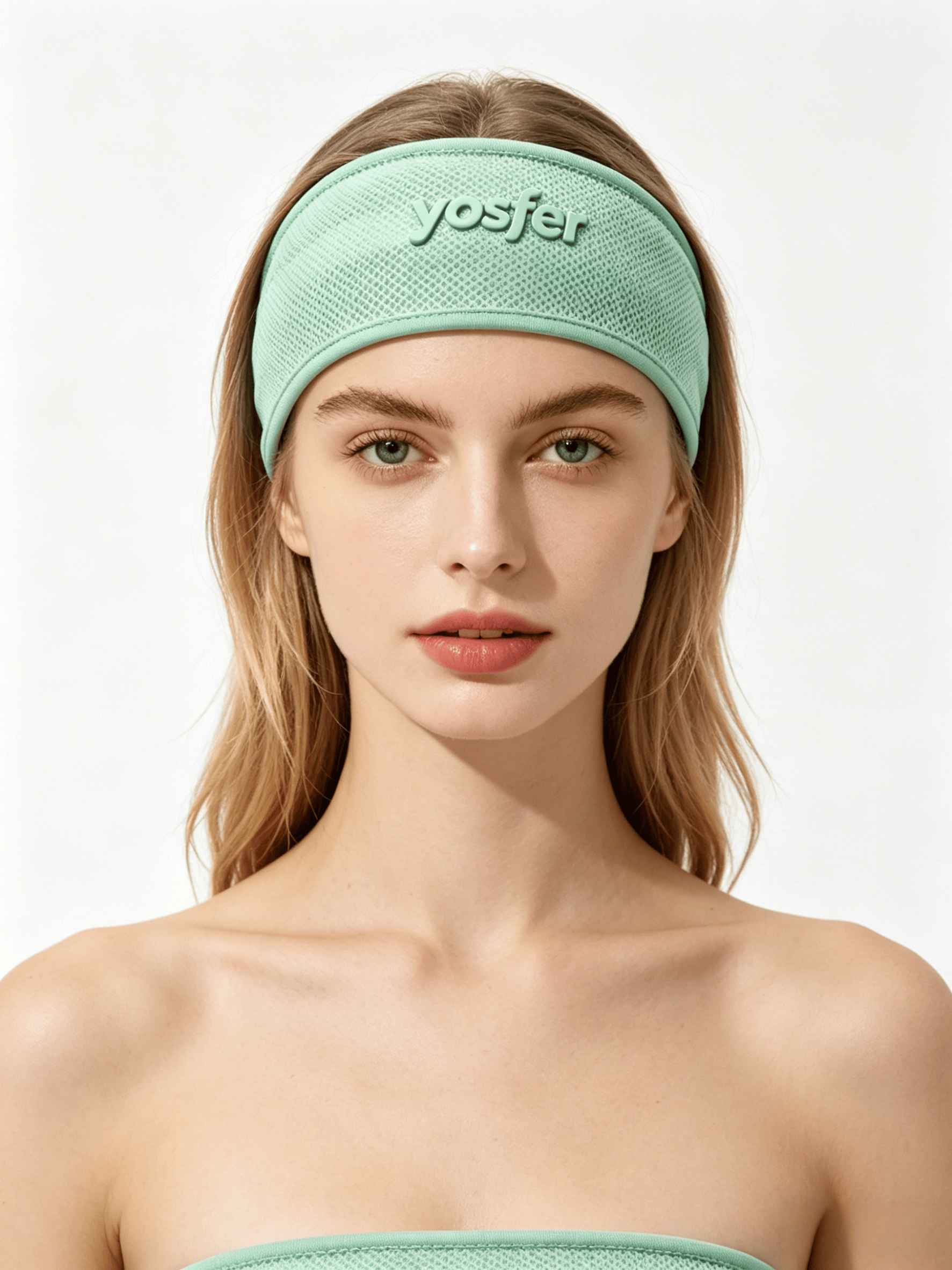 Yosfer Mint Green Breathable Mesh Sports Headband