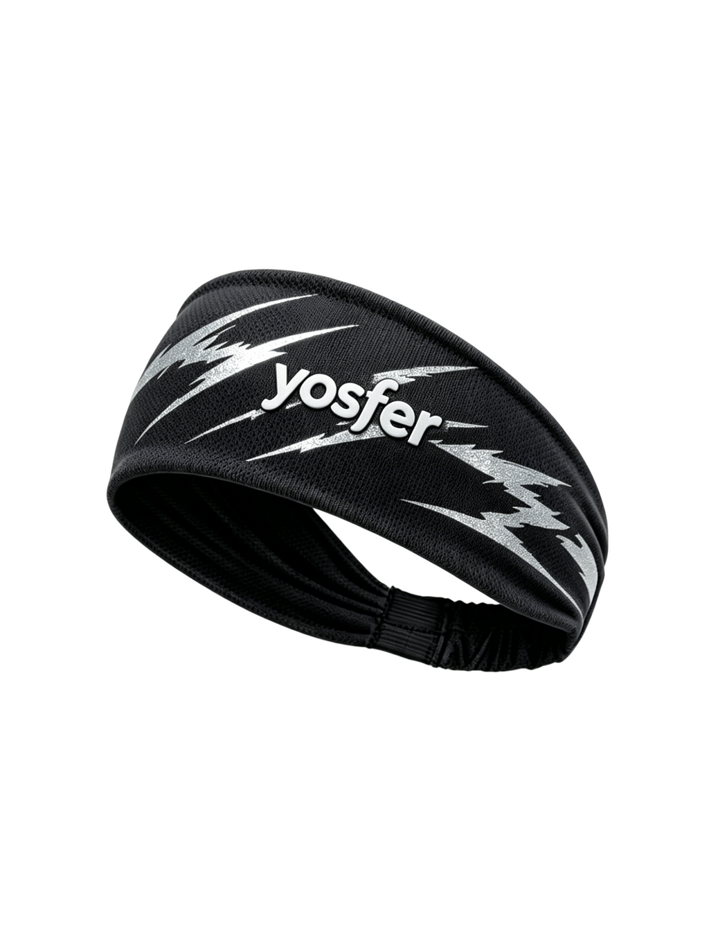 Yosfer Cool Black Lightning Print Breathable Fitness Headband